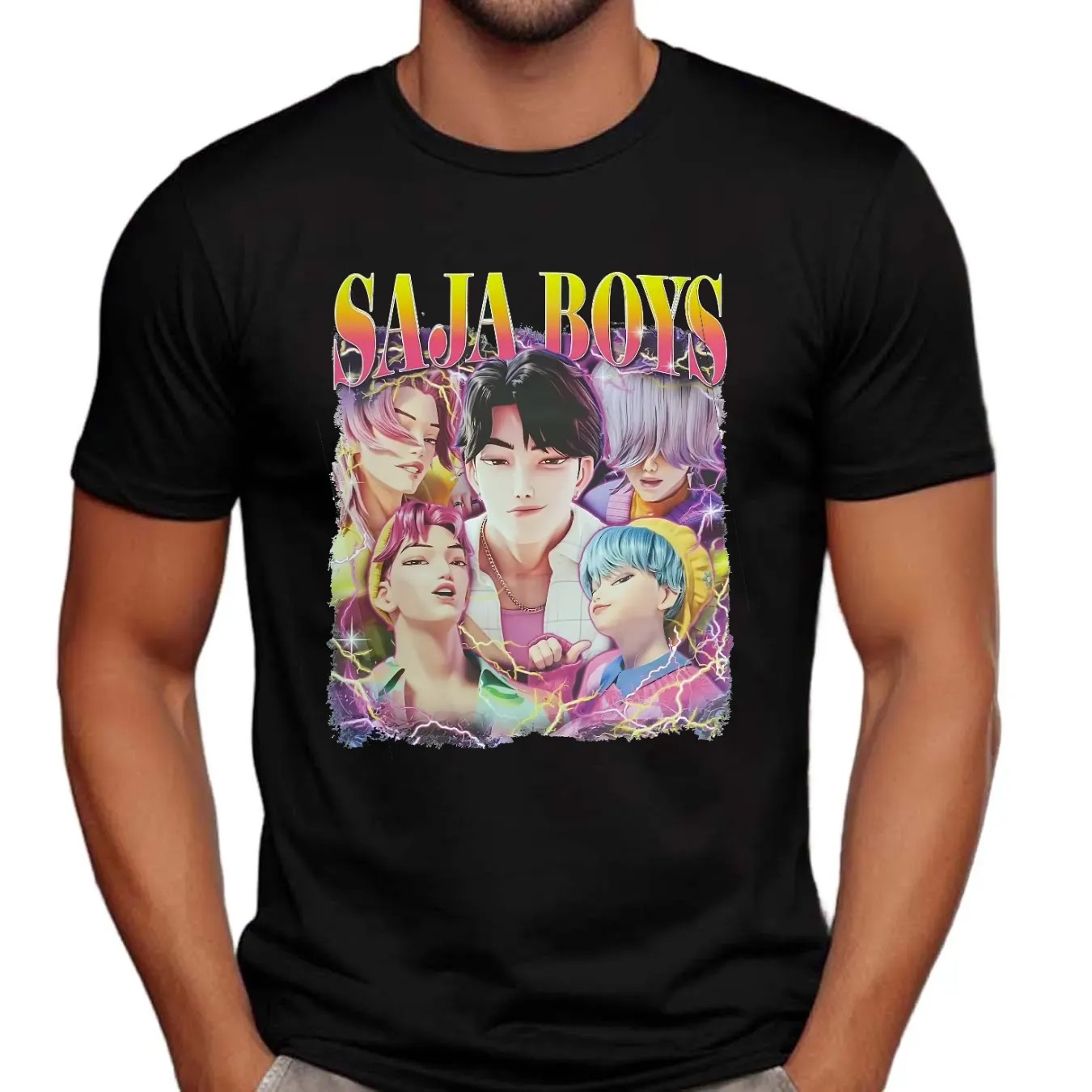 Saja Boys KPop Demon Hunters Vintage Bootleg T Shirt