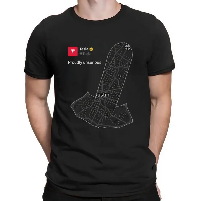Sawyer Merritt Tesla Proudly Unserious Austin Map Dark Meme T Shirt