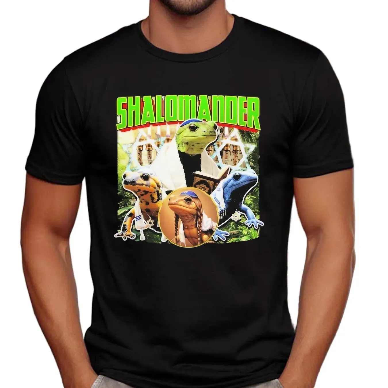 Shalomander Jewish Salamander Mashup Vintage Bootleg T Shirt
