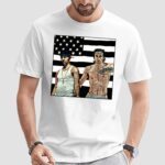 StankAntonia NBA Tattooed Men American Flag T Shirt