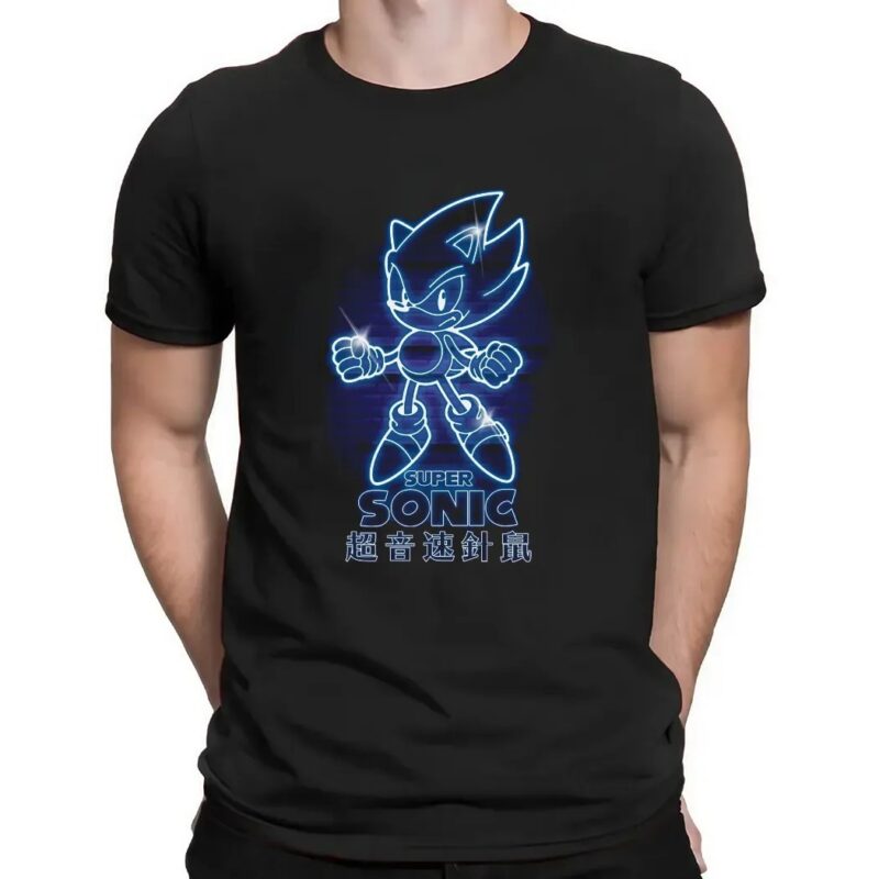 Sonic The Hedgehog Glow In The Dark Neon Light T Shirt
