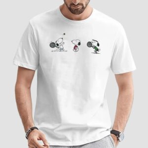Peanuts Snoopy Tennis Cartoon T Shirt