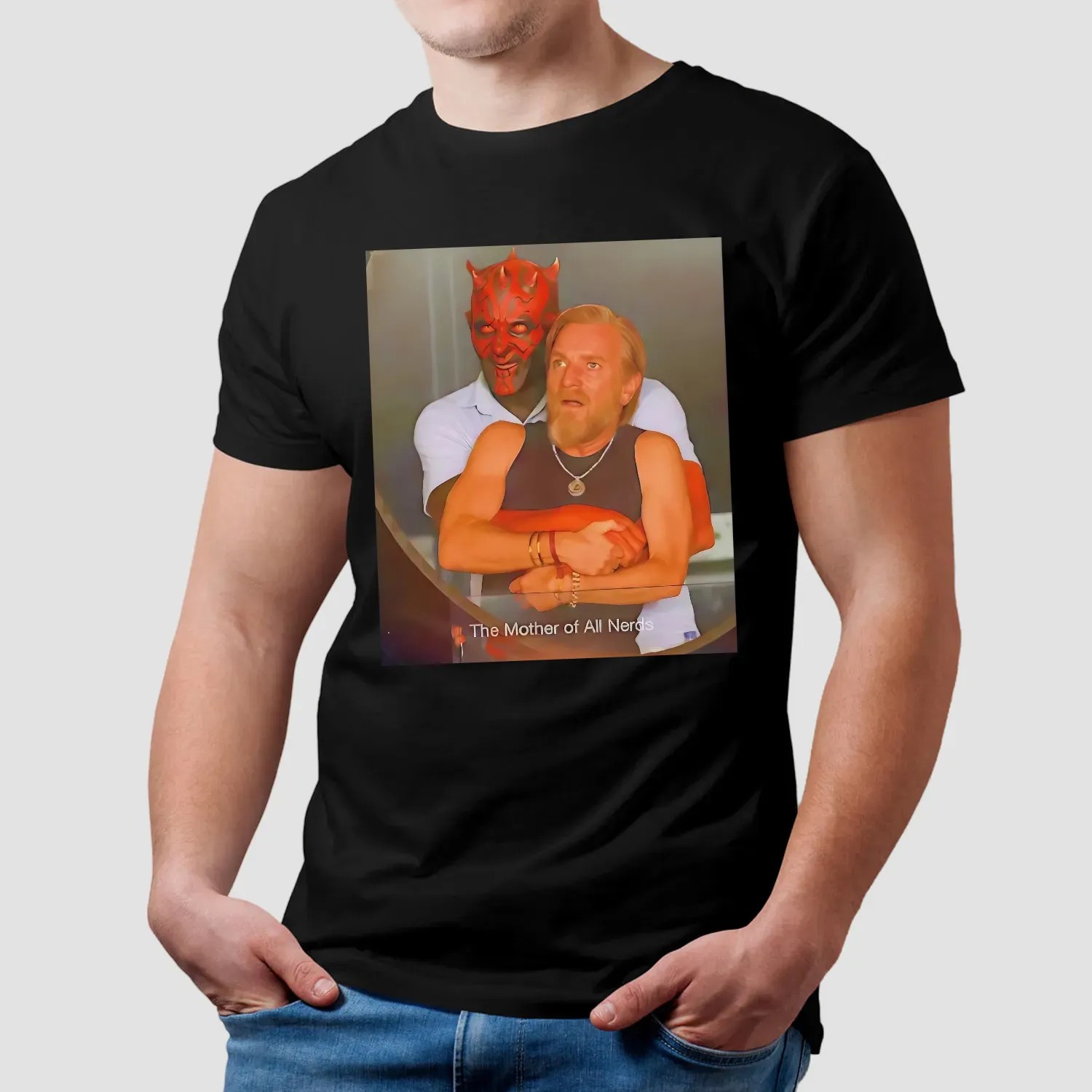 Star Wars Darth Maul Obi Wan Kenobi Hug The Mother Of All Nerds Coldplay Concert Parody T Shirt