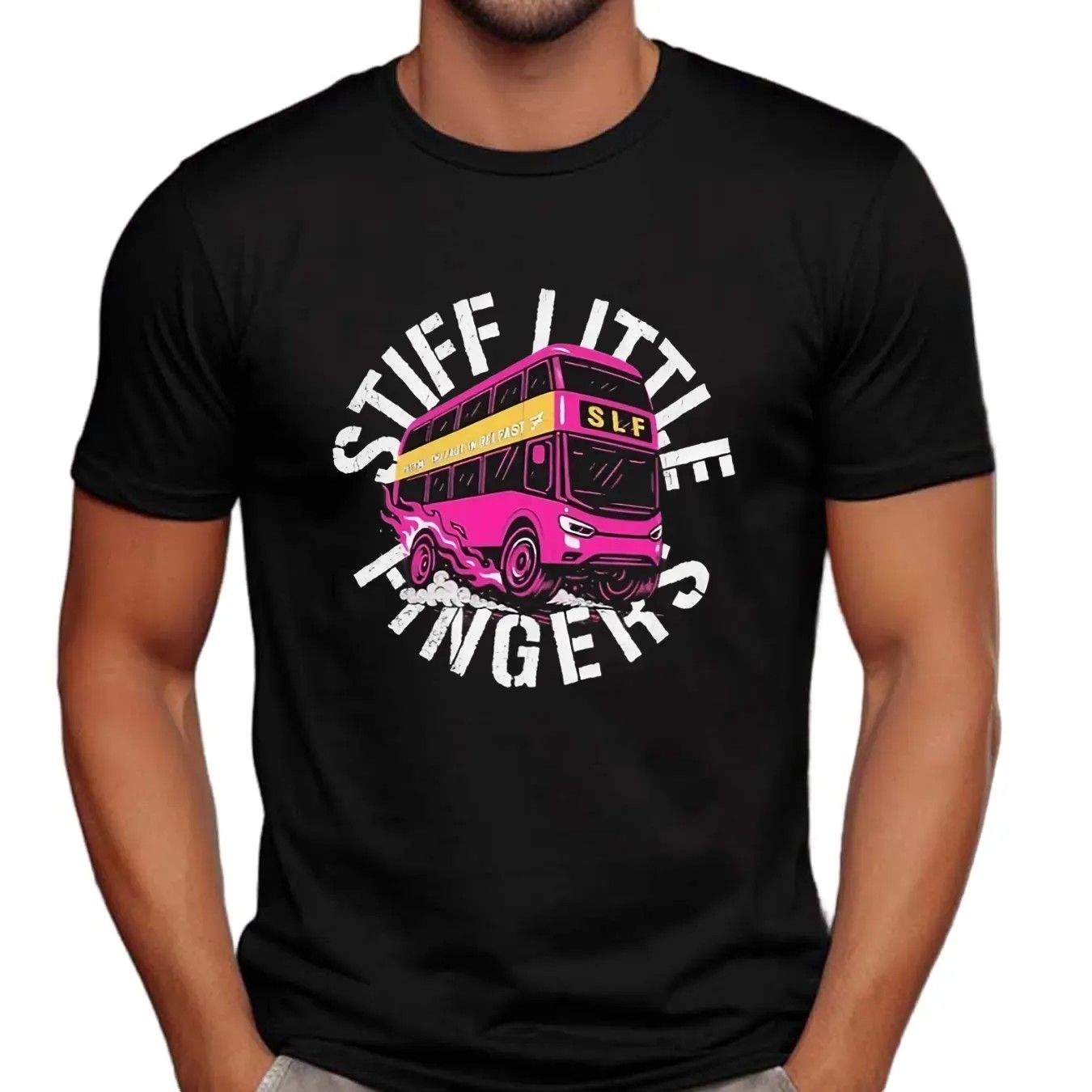 Stiff Little Fingers Putting The Fast In Belfast Tour 2025 Bus T Shirt