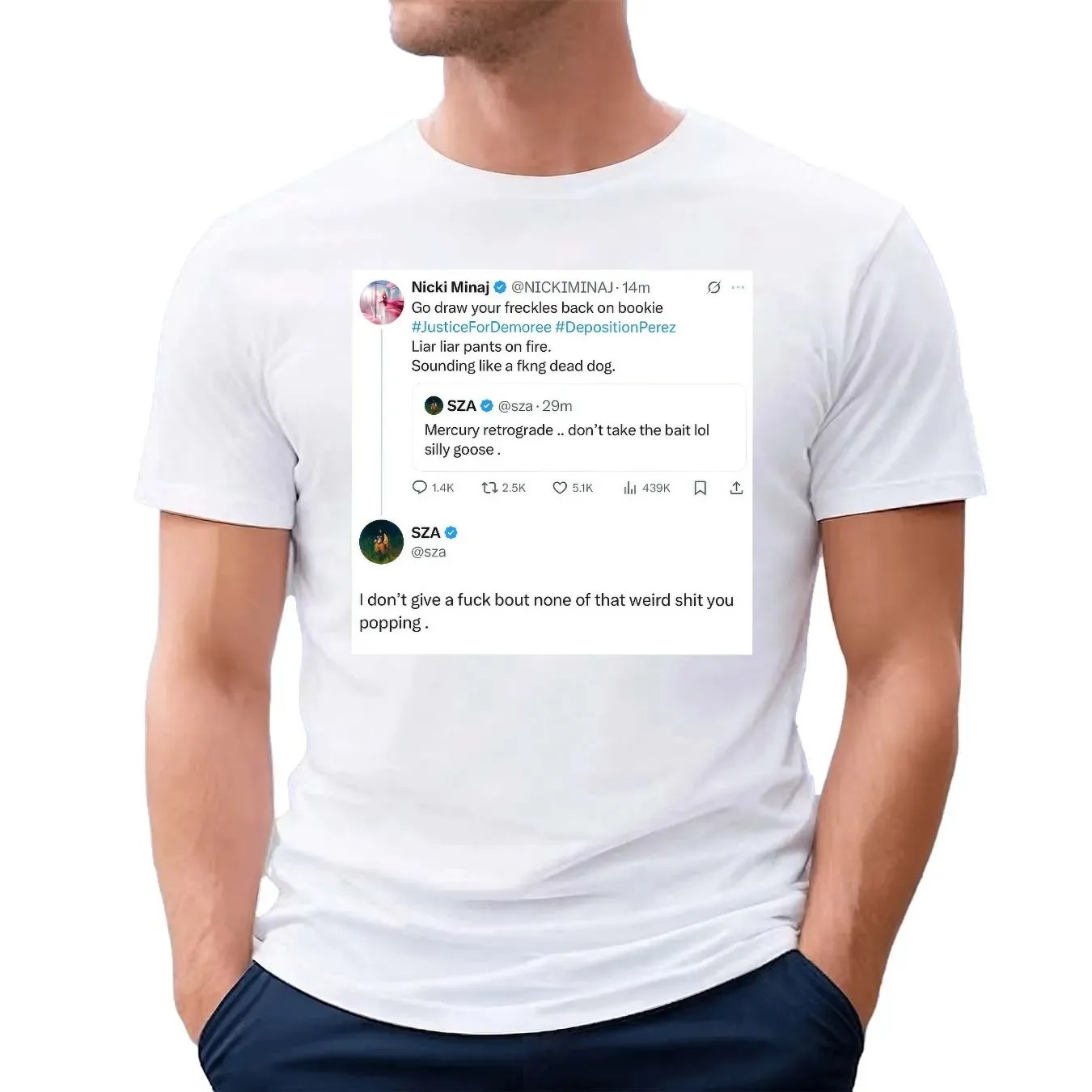 Sza Nicki Minaj I Don’t Give A Fuck Bout None Of That Weird Shit You Popping T Shirt