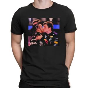 Lewis Hamilton And Max Verstappen Kissing Photo Graphic T Shirt