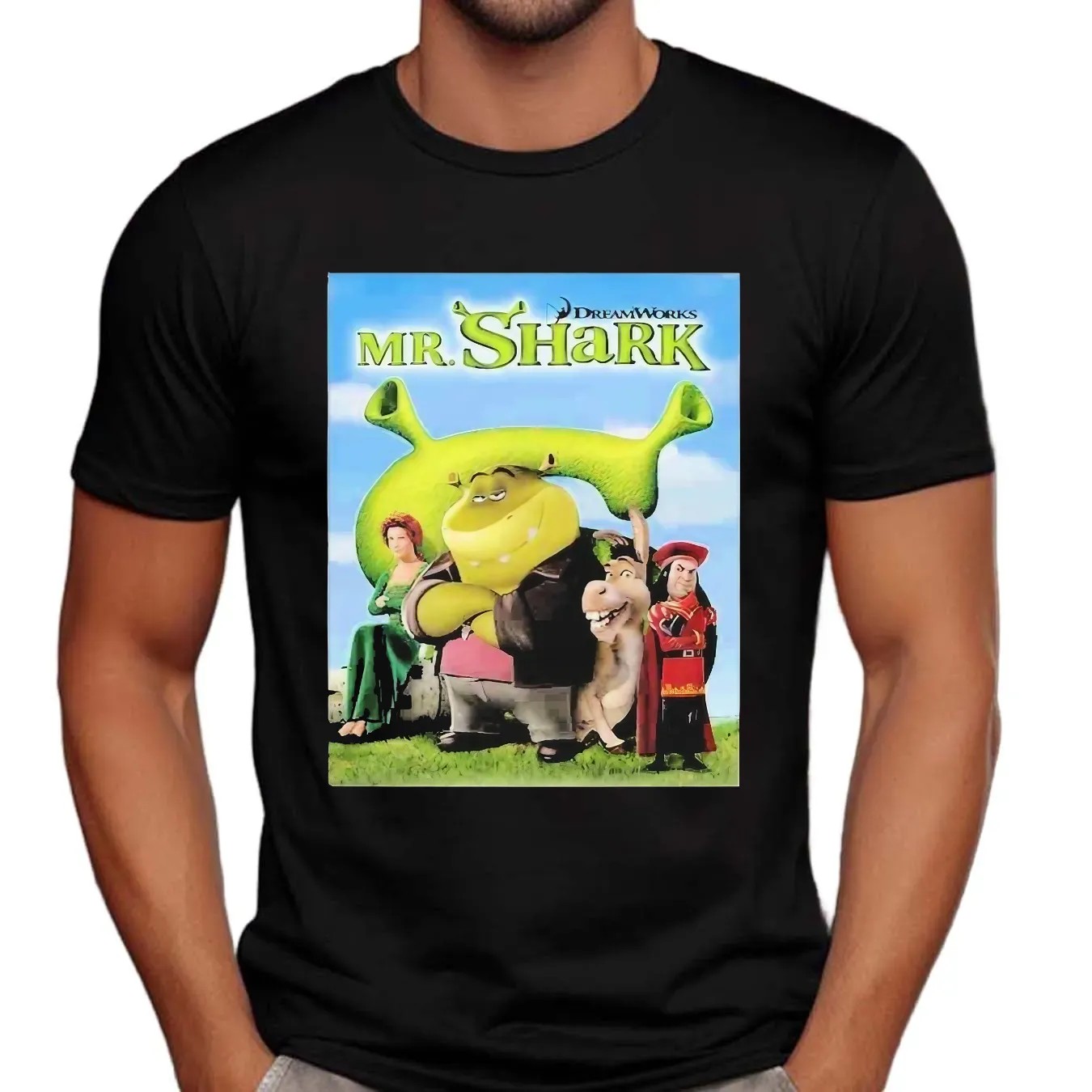 The Bad Guys 2 Mr Shark Collab With Shrek T Shirt