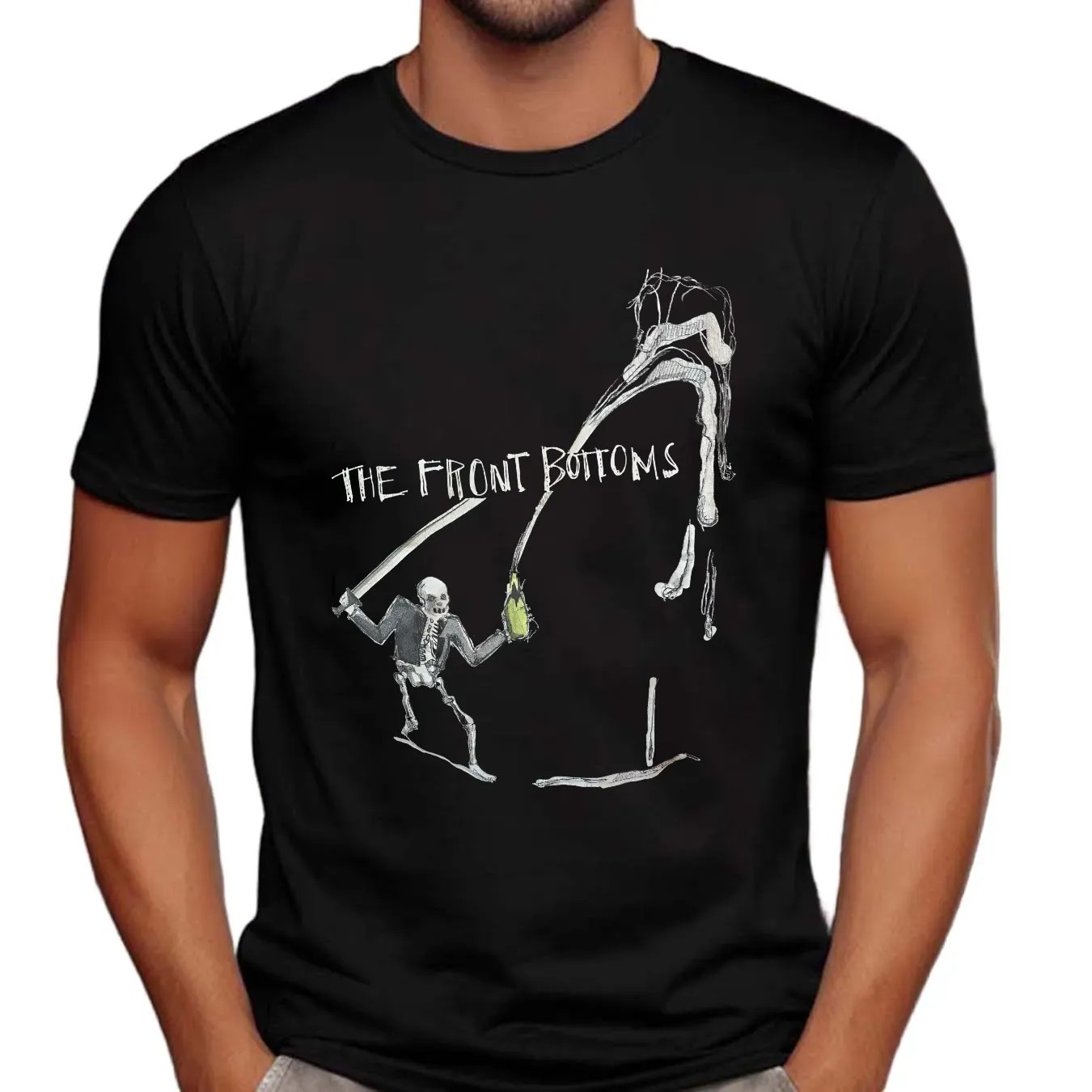 The Front Bottoms Skeleton Swordfight Indie Rock Band Music Graphic T Shirt