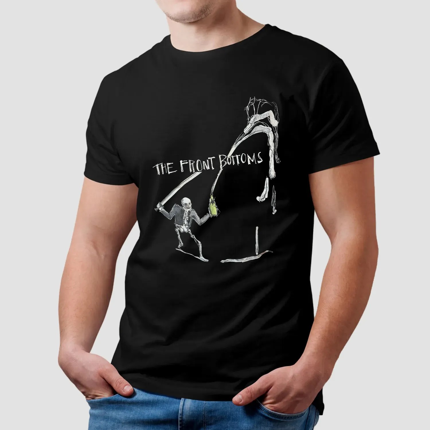 The Front Bottoms Skeleton Swordfight Indie Rock Band Music Graphic T Shirt