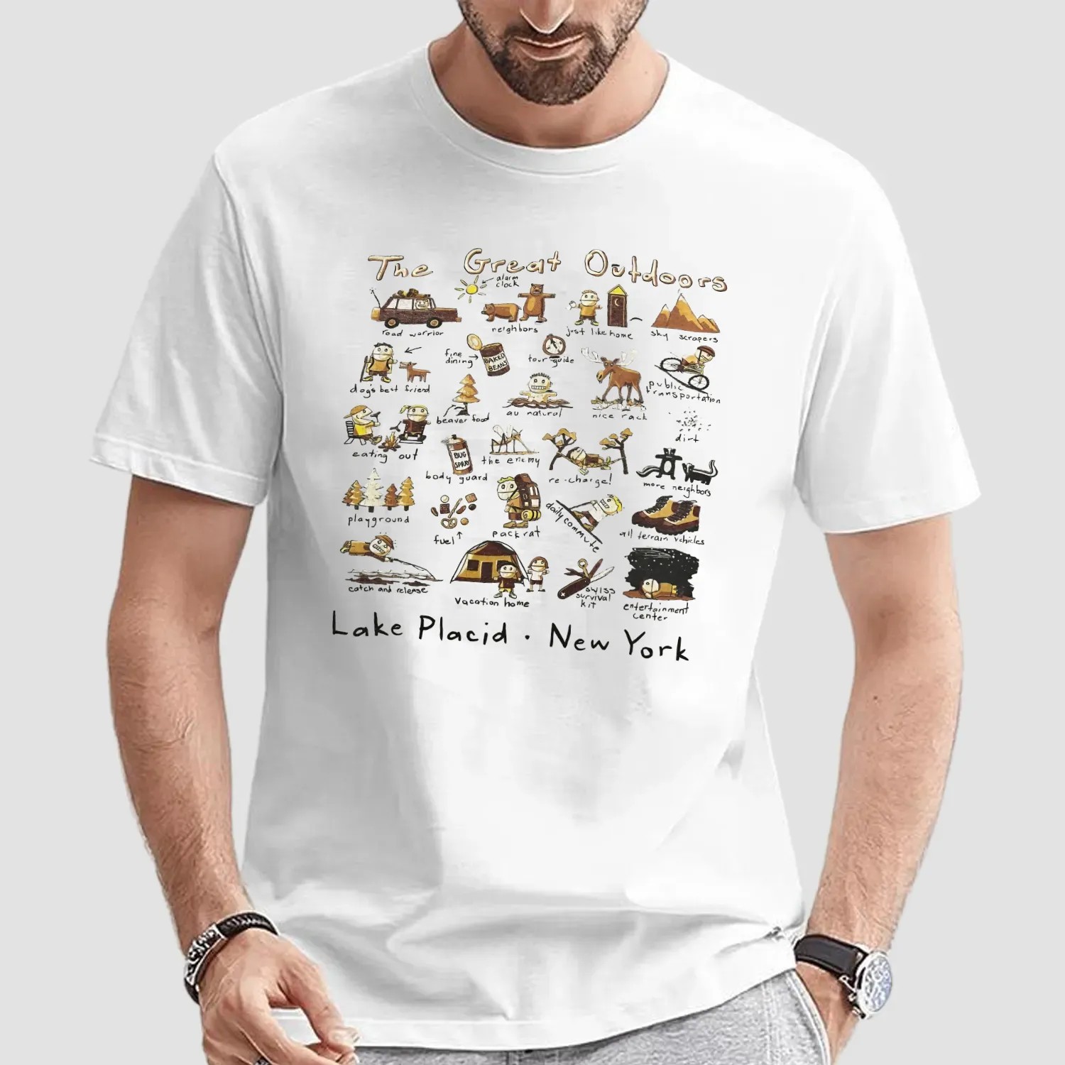 The Great Outdoors Lake Placid New York T Shirt