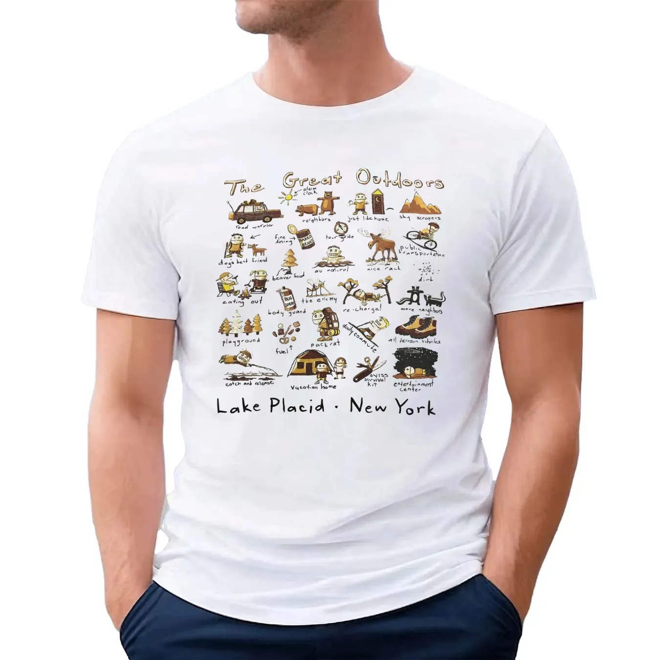 The Great Outdoors Lake Placid New York T Shirt