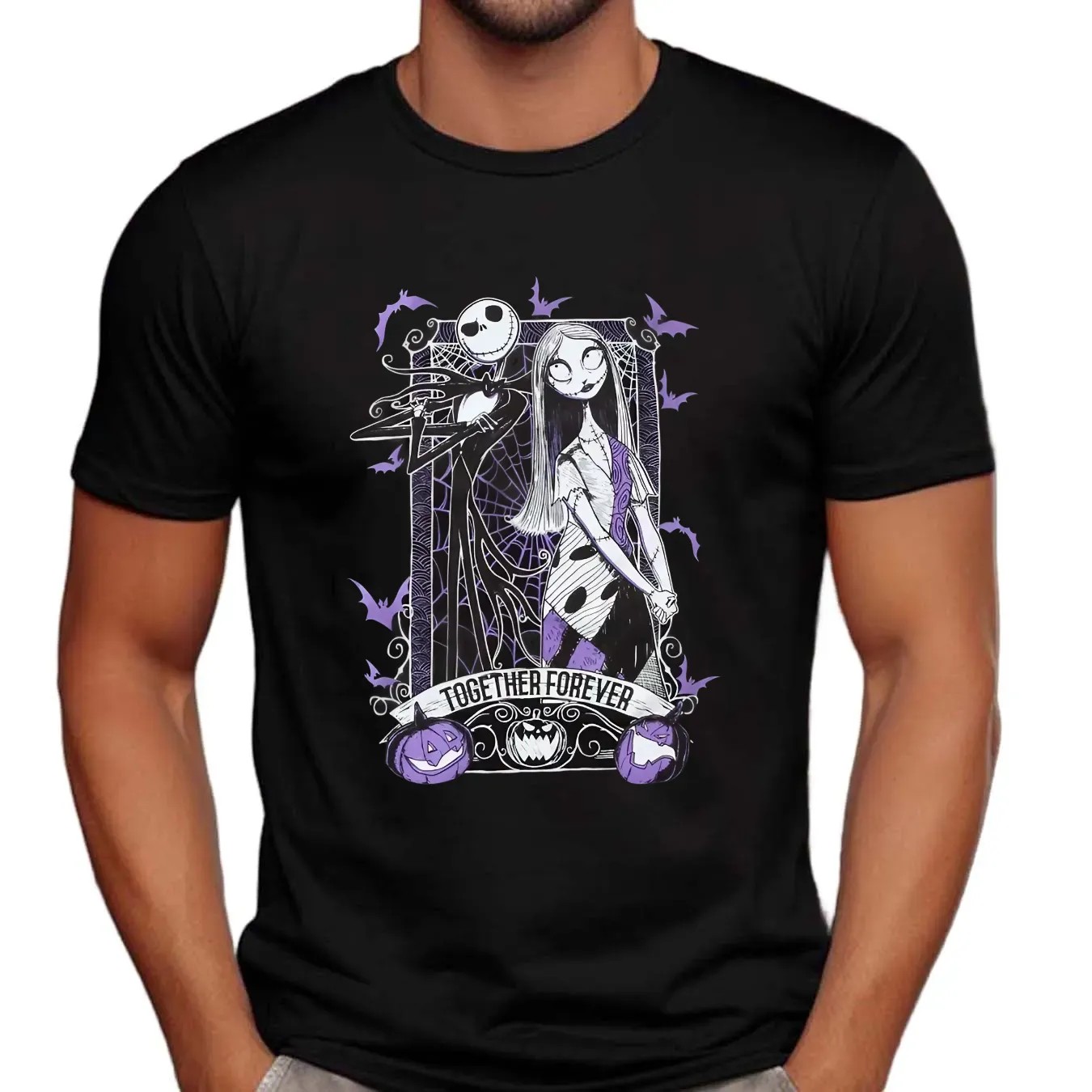 The Nightmare Before Christmas Jack and Sally Together Forever T-Shirt