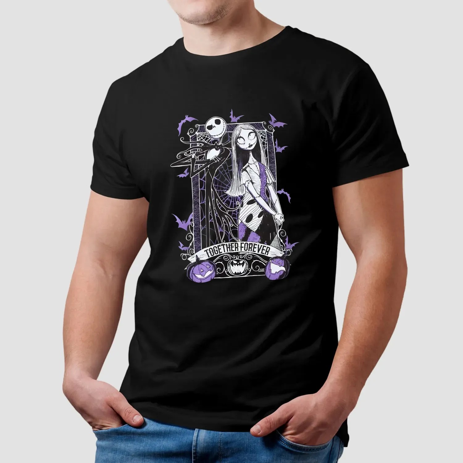 The Nightmare Before Christmas Jack and Sally Together Forever T-Shirt