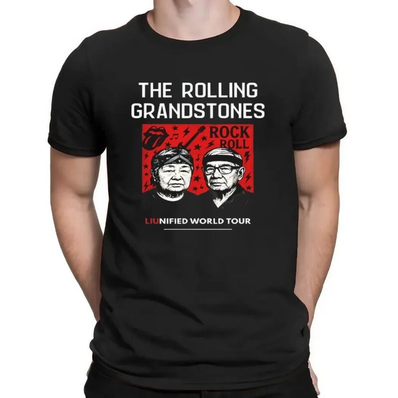 The Rolling Grandstones Liunified World Tour Rock & Roll Graphic T Shirt