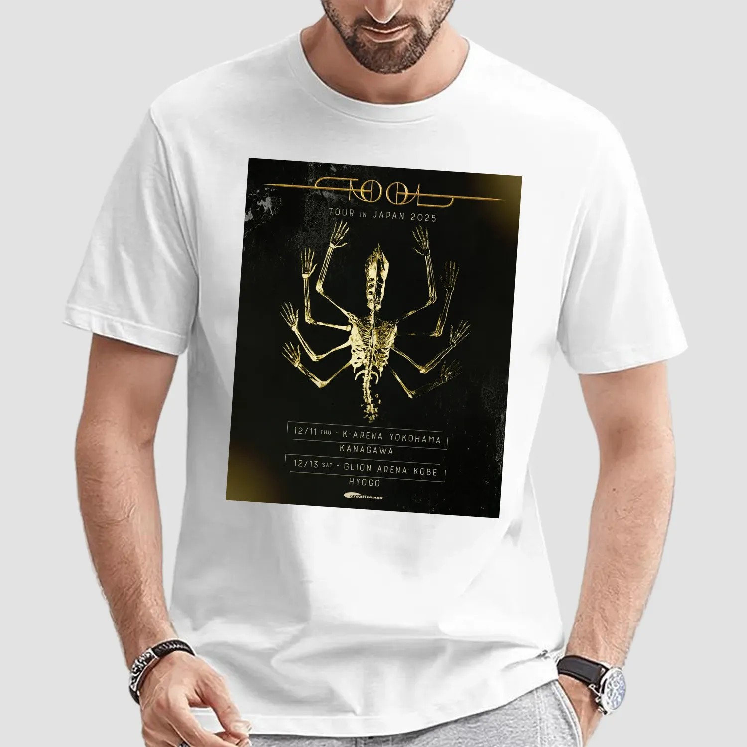 Tool Tour In Japan 2025 December 11-13 2025 At K-Arena Yokohama Kanagawa And Glion Arena Kobe Hyogo Skeleton Poster T Shirt