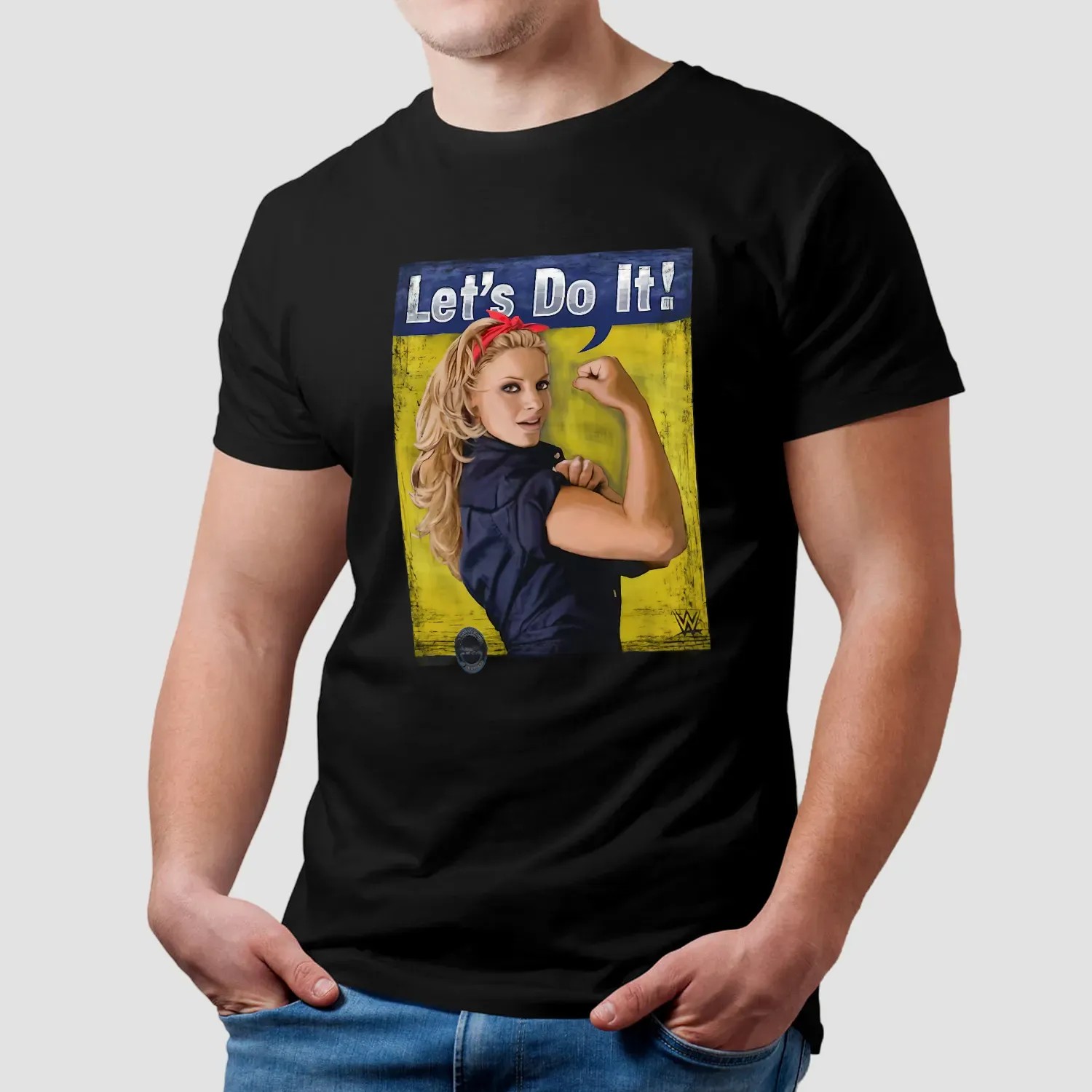 Trish Stratus Let’s Do It Rosie The Riveter Parody Meme T Shirt