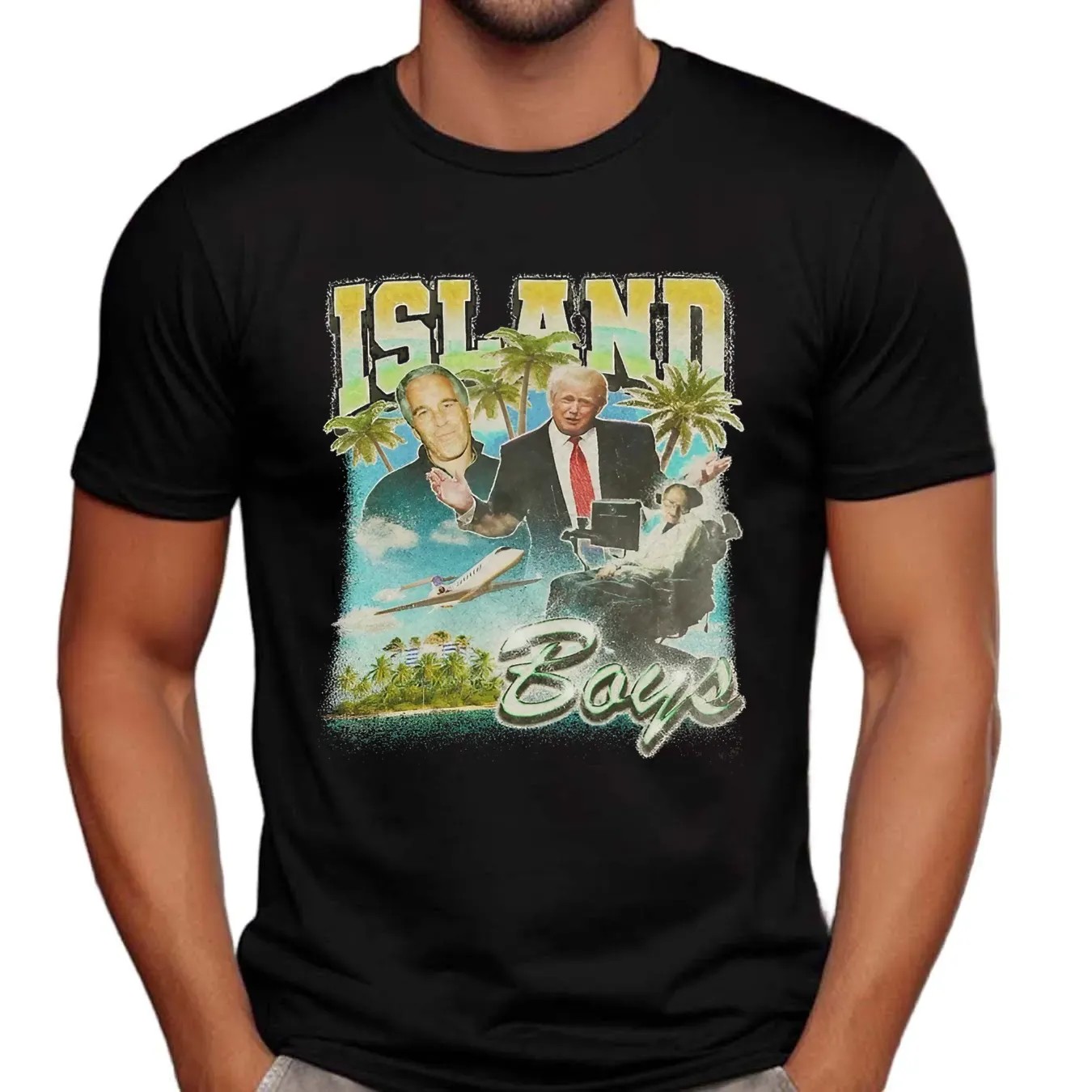 Trump Island Boys Vintage T Shirt