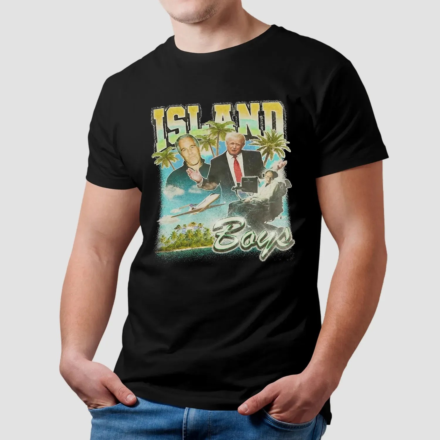 Trump Island Boys Vintage T Shirt