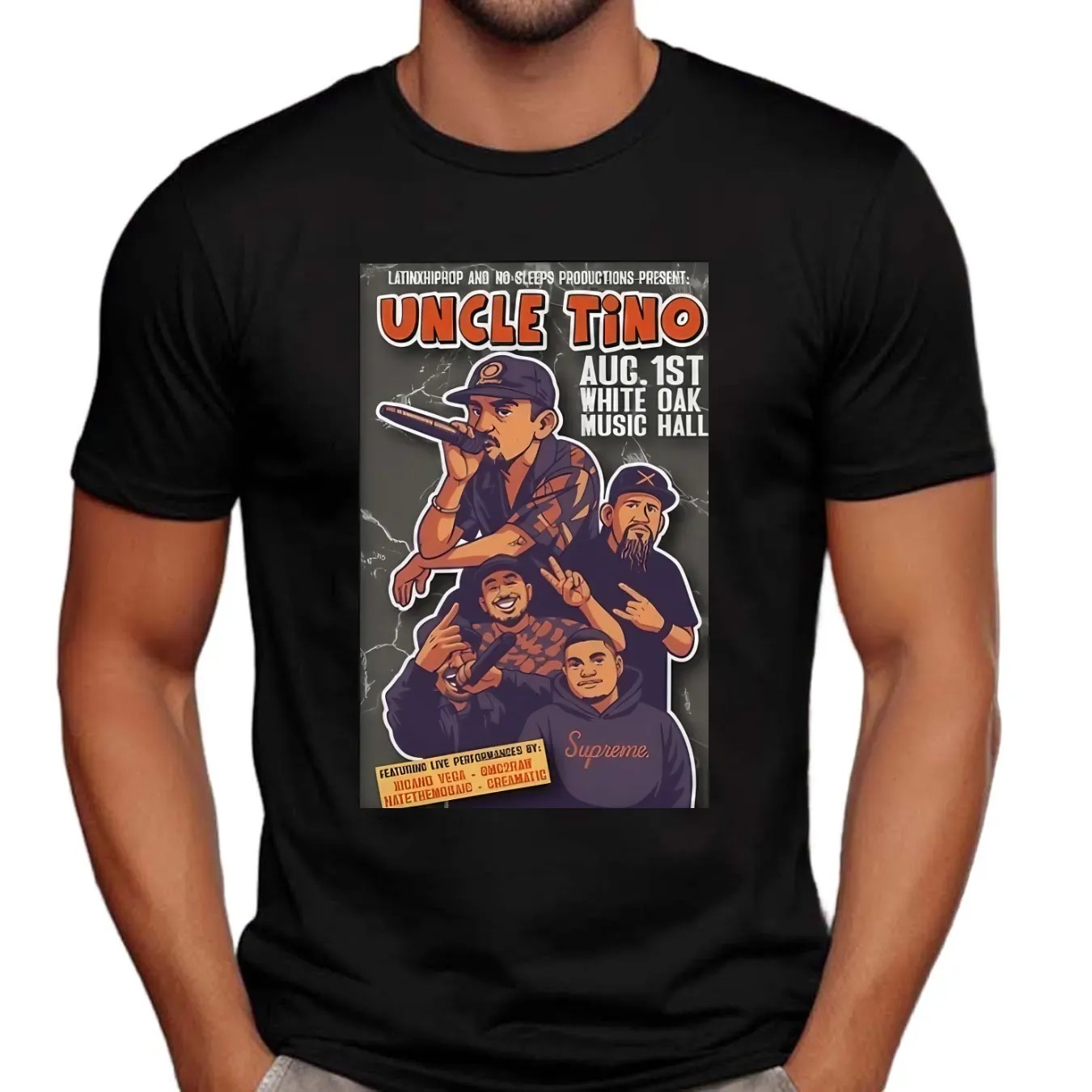 Uncle Tino At White Oak Music Hall On Aug 1 2025 Poster T Shirt
