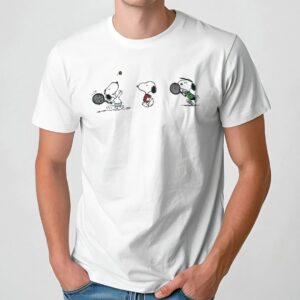 Peanuts Snoopy Tennis Cartoon T Shirt