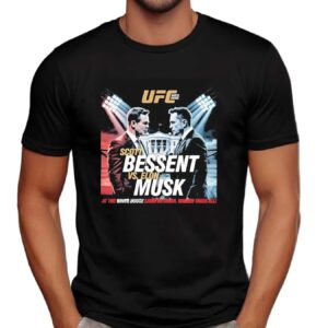 Elon Musk Vs Scott Bessent UFC At The White House Lawn Octagon Winner Takes All Stage T Shirt