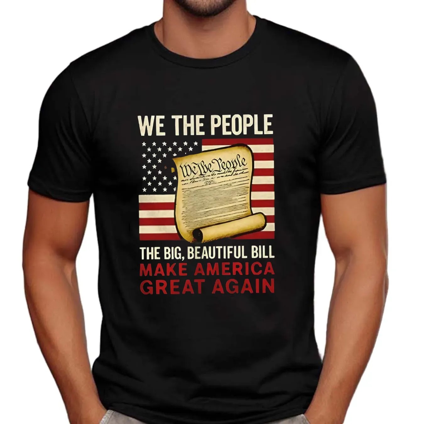 We the people the big beautiful bill make America great again flag retro t shirt