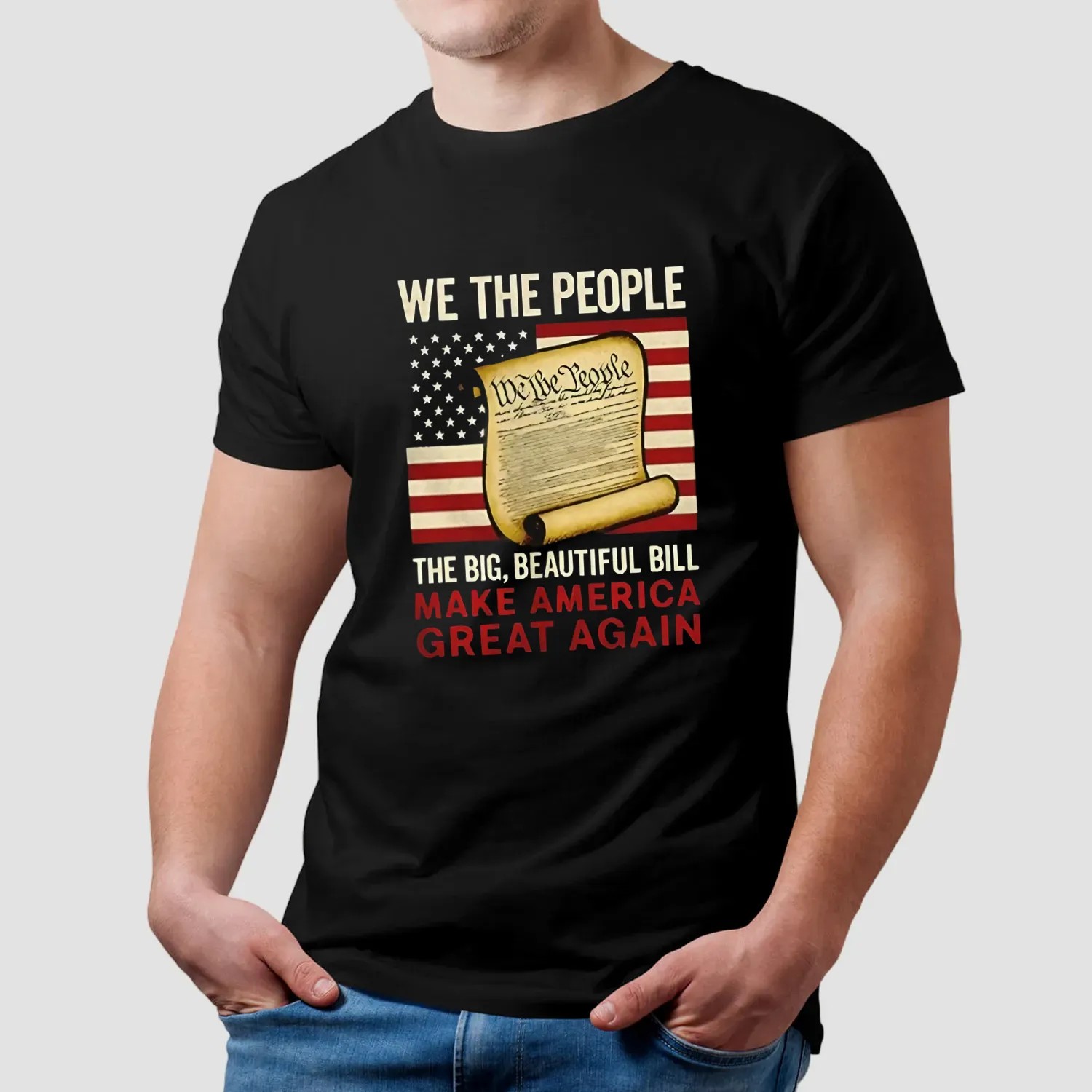We the people the big beautiful bill make America great again flag retro t shirt
