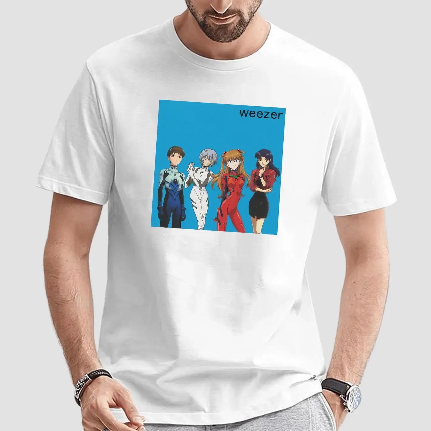 Weezer Eva Neon Genesis Evangelion Anime and Rock Culture T Shirt