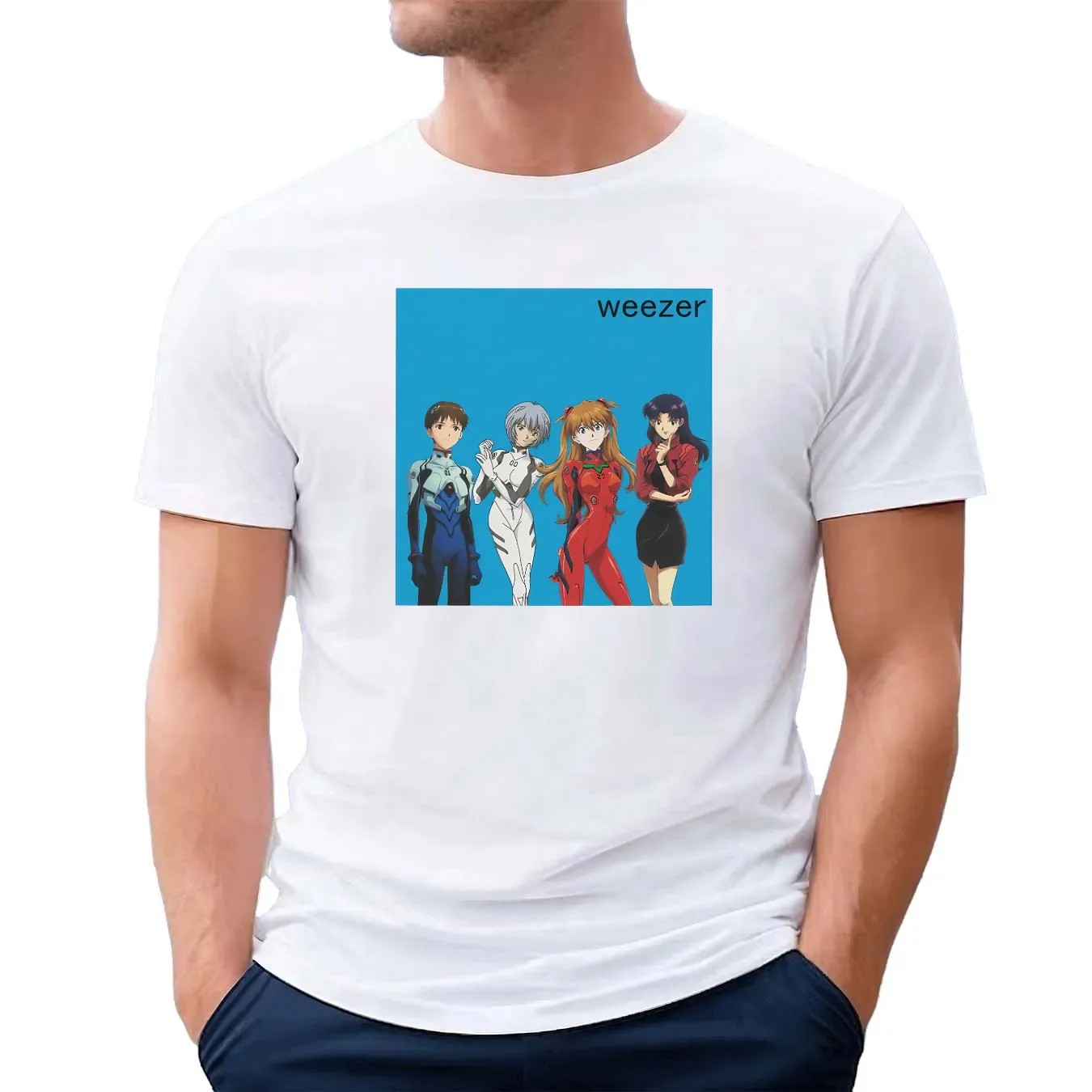 Weezer Eva Neon Genesis Evangelion Anime and Rock Culture T Shirt