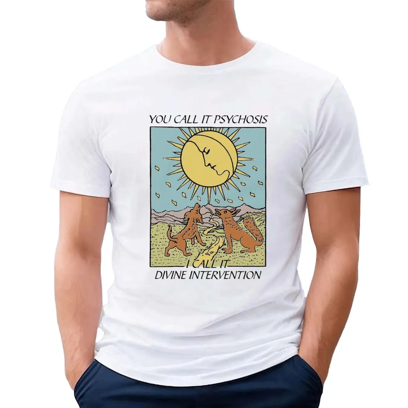 You Call It Psychosis I Call It Divine Intervention The Moon Tarot T Shirt