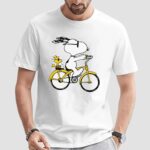 Peanuts Snoopy Woodstock Riding Bike Cute T Shirt