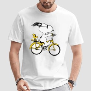Peanuts Snoopy Woodstock Riding Bike Cute T Shirt