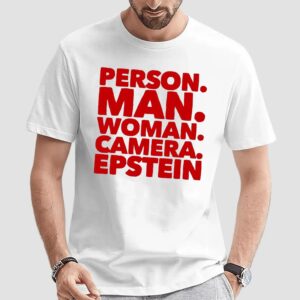 Person Man Woman Camera Epstein T Shirt