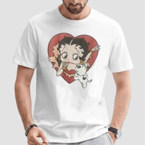 Soyeon Wearing Betty Boop Heart Burst T Shirt
