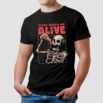 Skeleton Pizza Keep Me Alive T Shirt