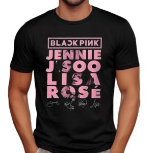 Blackpink World Tour 2025 Kpop Concert Tee Jisoo Jennie Lisa Rose Fan Merch Signatures T Shirt