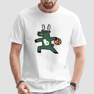 Milwaukee Bucks NBA basketball dribbling t shirt
