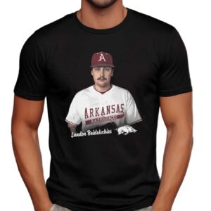 Landon Beidelschies Arkansas Razorbacks Portrait T Shirt