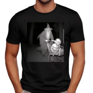 Grey Wizard Pushing Gollum Meme T Shirt