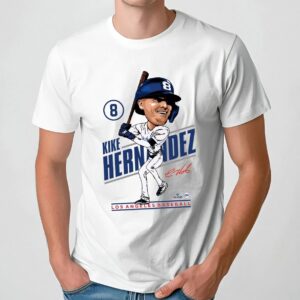 Kike Hernandez Los Angeles Dodgers Caricature Signature T Shirt