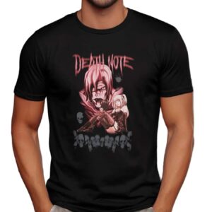 Death Note Misa and Rem Tonal Skull T Shirt