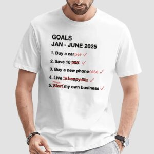 Goals Jan - June 2025 Buy A Pet Save 10 Meme T Shirt