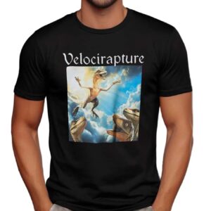 Velocirapture Dinosaur Rapture Meme T Shirt