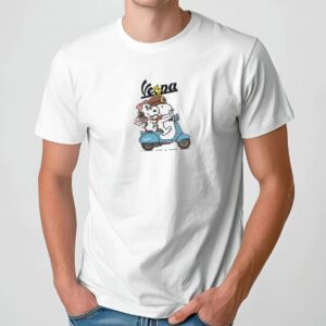Snoopy Belle WoodStock Vespa Motor T Shirt