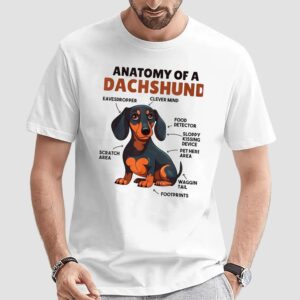 Anatomy Of A Dachshund Eavesdropped Clever Mind T Shirt