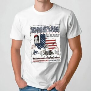 Willie Nelson And Family 4th Of July Picnic In Austin TX On 2025 American Flag T shirts