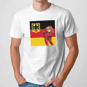 Asuka Langley German Flag Neon Genesis Evangelion T Shirt