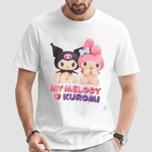 My Melody and Kuromi Duo Pastel Pink T Shirt