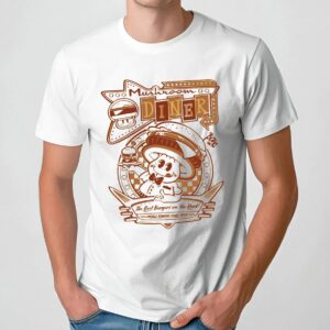 Mushroom Diner The Best Burger Road On The Road World Famous Since 1996 Graphic T Shirt