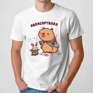 Abracapybara Capybara Magician Pulling A Rabbit Out Of A Hat T Shirt